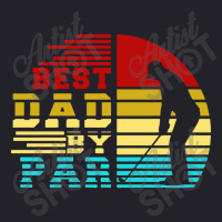 Best Dad By Par Retro Sunset Unisex Sherpa-lined Denim Jacket | Artistshot