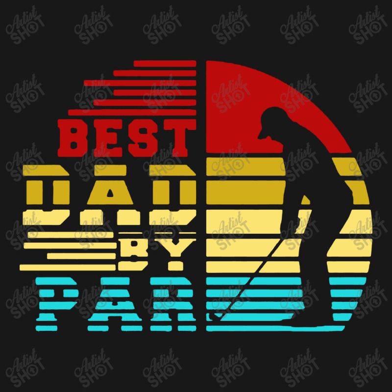 Best Dad By Par Retro Sunset Flannel Shirt | Artistshot