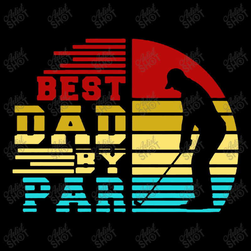 Best Dad By Par Retro Sunset Pocket T-shirt | Artistshot