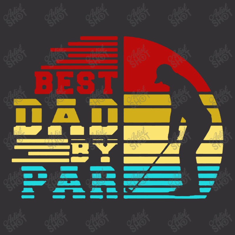 Best Dad By Par Retro Sunset Vintage Short | Artistshot