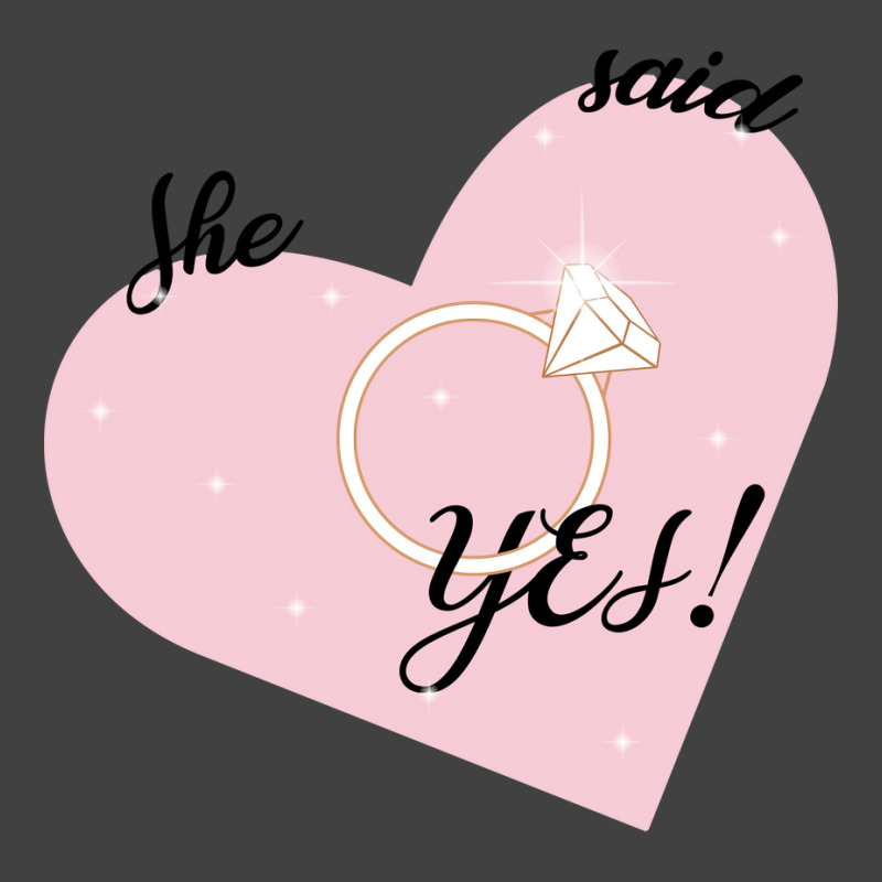 She Said Yes Bridal Heart Boy Vintage T-shirt | Artistshot