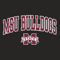 Mens Mississippi State Bulldogs Arch Over Black T Ladies Fitted T-shirt | Artistshot