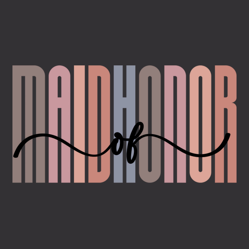 Maid Of Honor Tall Font Contrast On White Design Vintage Hoodie And Short Set | Artistshot