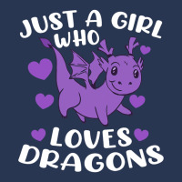 Just A Girl Who Loves Dragons Purple Cute Dragon L Ladies Denim Jacket | Artistshot