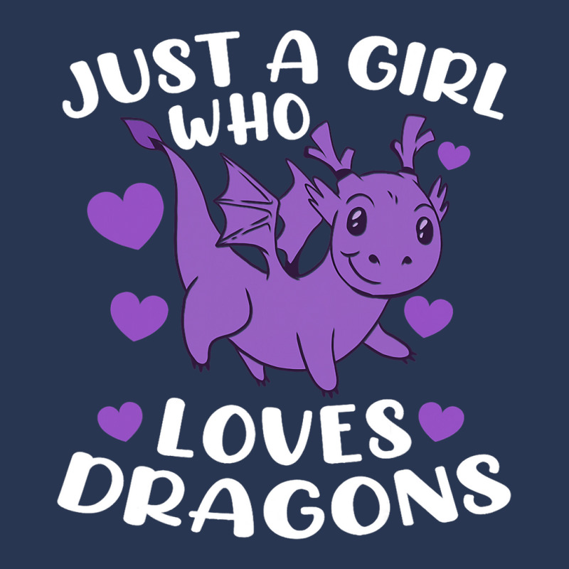 Just A Girl Who Loves Dragons Purple Cute Dragon L Ladies Denim Jacket by SCOTTALLENZ | Artistshot