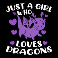 Just A Girl Who Loves Dragons Purple Cute Dragon L Women's V-neck T-shirt | Artistshot