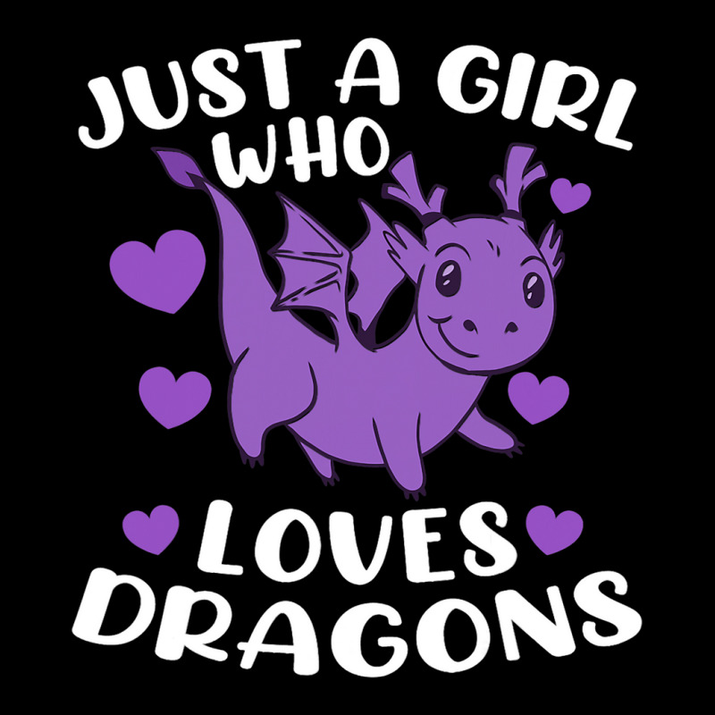 Just A Girl Who Loves Dragons Purple Cute Dragon L Cropped Hoodie by SCOTTALLENZ | Artistshot