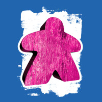 Pink Meeple On White Painted Background Girl Pocket T-shirt | Artistshot