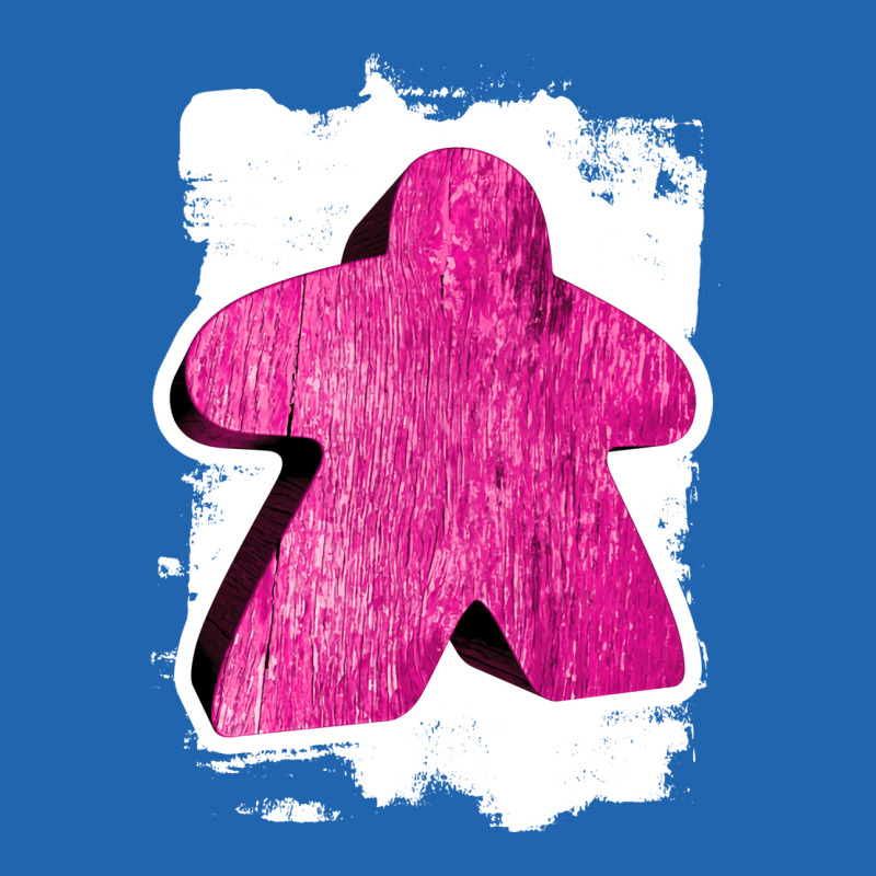 Pink Meeple On White Painted Background Girl Pocket T-shirt | Artistshot