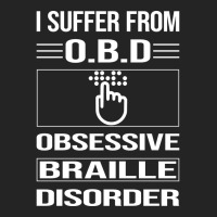 Funny Obsessive Braille Cool 3/4 Sleeve Shirt | Artistshot