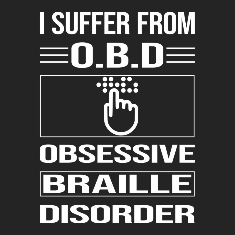 Funny Obsessive Braille Cool 3/4 Sleeve Shirt | Artistshot