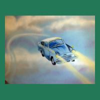 Flying Blue Car Ladies Fitted T-shirt | Artistshot