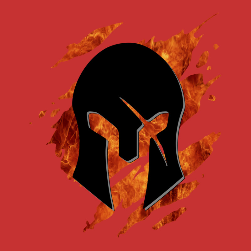 Spartan Helmet Fire V-Neck Tee by ashdhacreanei | Artistshot