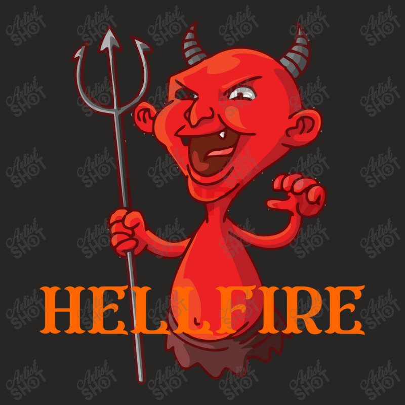 Satan Hell In To Fire Ladies Fitted T-Shirt by adedelohey | Artistshot