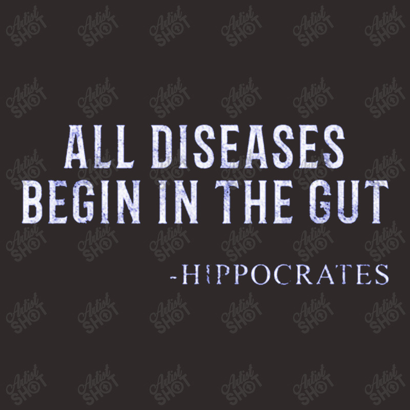 The Gut Hippocrates Quote Health Dietician Racerback Tank by adarandella | Artistshot