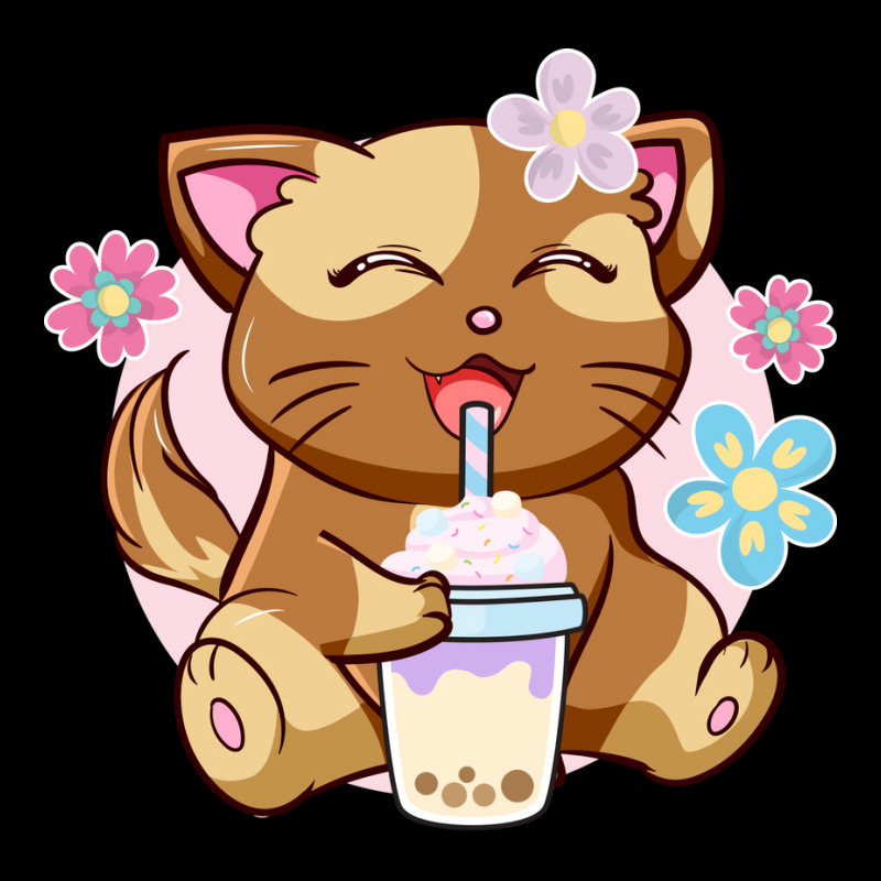 Custom Boba Cat Tea Neko Girl Teen Bubble Kawaii Anime Ja Men's Long