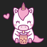 Cute Little Unicorn Loves Drinking Boba Tea Music 3/4 Sleeve Shirt | Artistshot