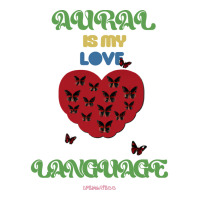 Aural Is My Love Language Blue (1) V-neck Tee | Artistshot