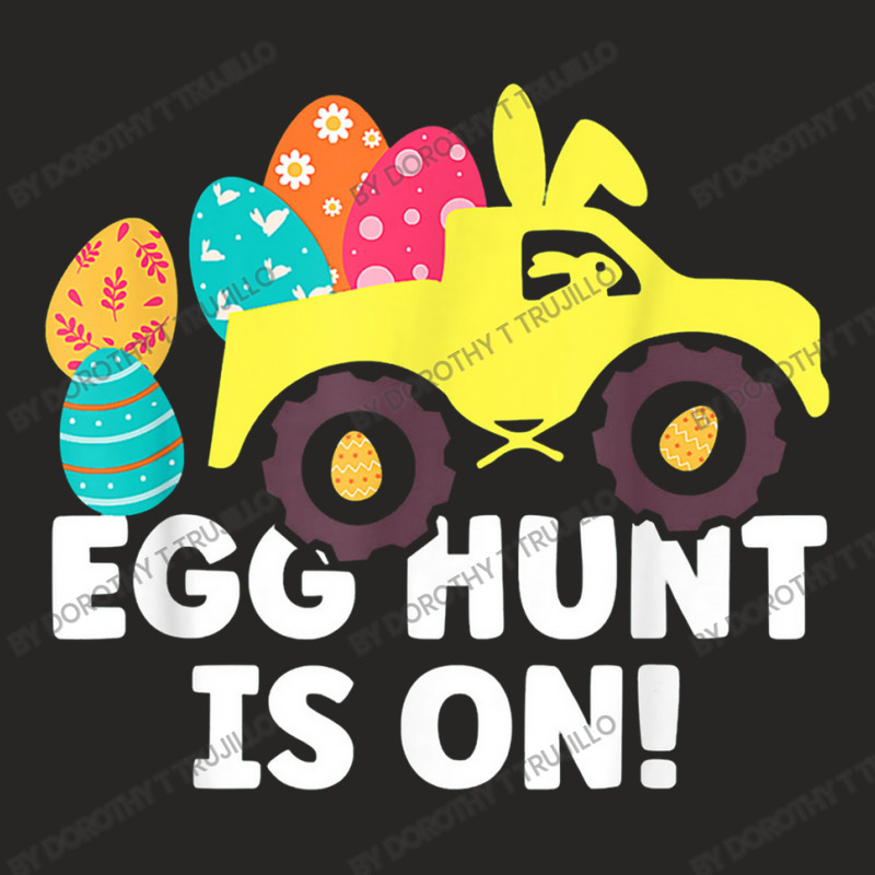 Easter Egg Hunt Is On Happy Easter For Kids And Ad Ladies Fitted T-Shirt by Dorothy T Trujillo | Artistshot