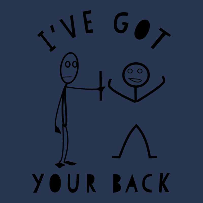 Ive Got Your Back Funny Stick Men Best Friends Gif Ladies Denim Jacket by nadrileiskn | Artistshot