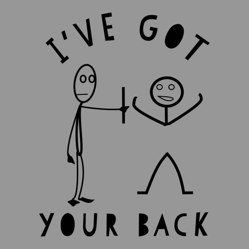 Ive Got Your Back Funny Stick Men Best Friends Gif Women's V-Neck T-Shirt by nadrileiskn | Artistshot