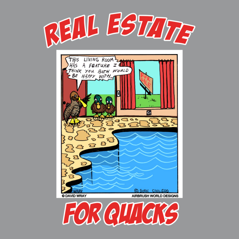 Real Estate For Quacks Funny Duck Animal Novelty G Unisex Hoodie | Artistshot