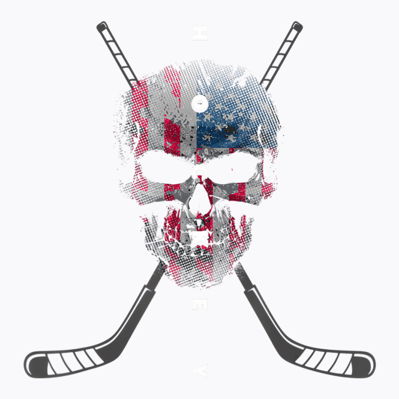 American Flag Skull Hockey Apparel   Hockey T Shir T-shirt | Artistshot