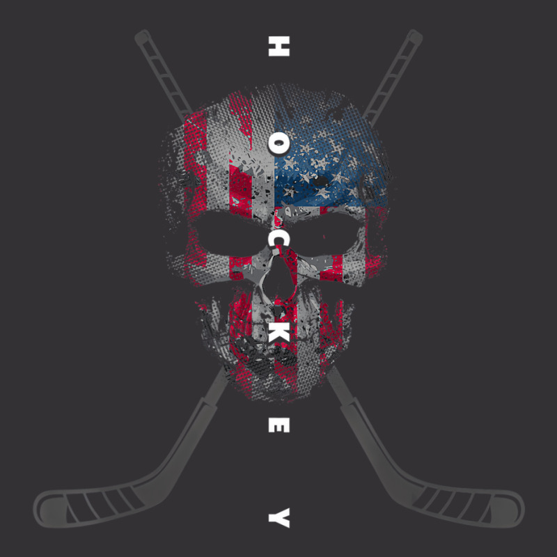 American Flag Skull Hockey Apparel   Hockey T Shir Vintage Hoodie | Artistshot