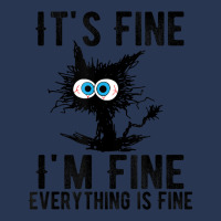 It's Fine I'm Fine Everything Is Fine Funny Cat Ki Men Denim Jacket | Artistshot