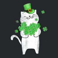 Cute Cat Lover Shamrock St Patricks Day Meowy Iris Crewneck Sweatshirt | Artistshot