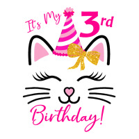 It's My 3rd Birthday Girl Funny Cat Birthday 3 Yea Crewneck Sweatshirt | Artistshot