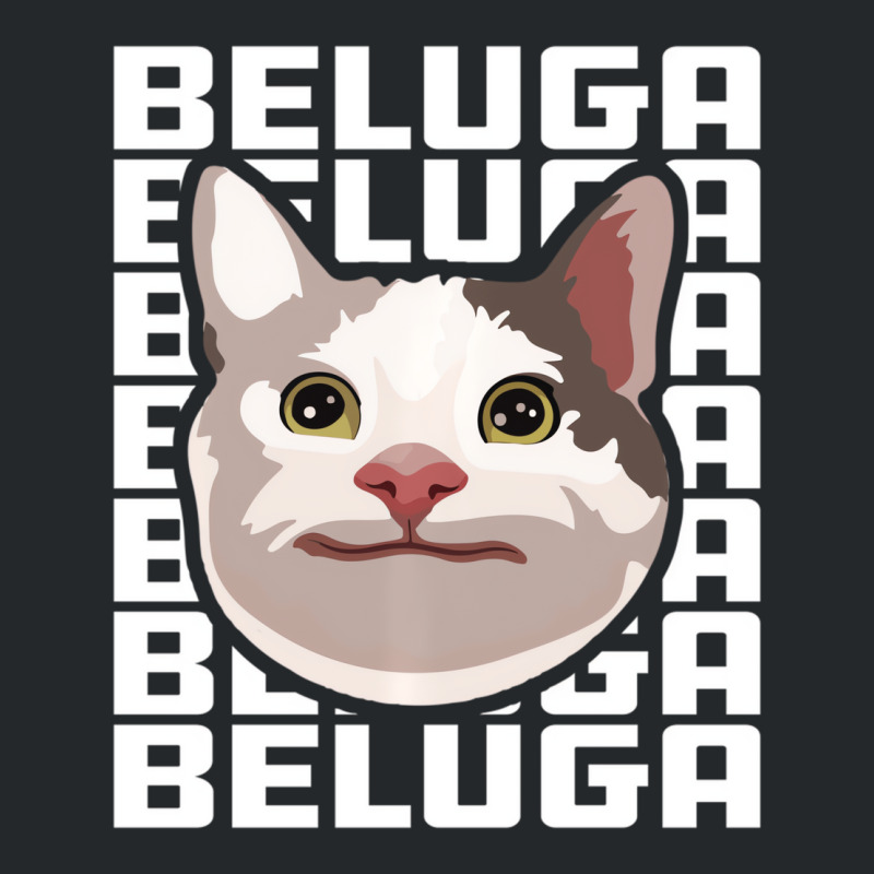 Beluga Cat Meme Funny Smile Be Polite Cat Text Rep Crewneck Sweatshirt | Artistshot