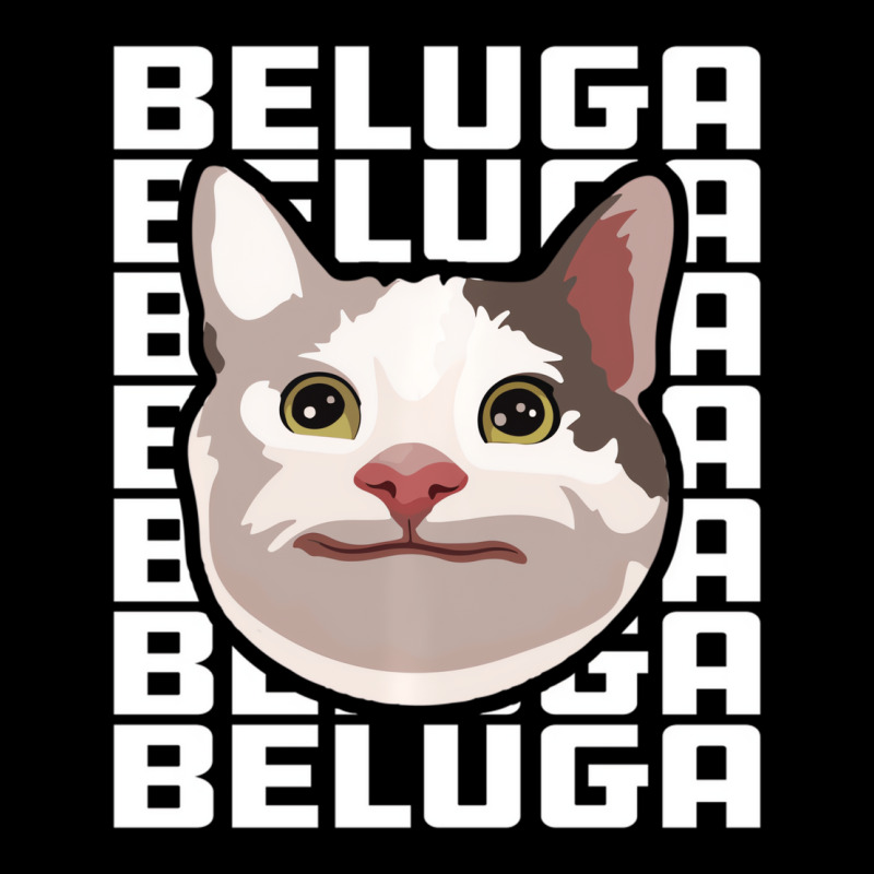 Beluga Cat Meme Funny Smile Be Polite Cat Text Rep Fleece Short | Artistshot