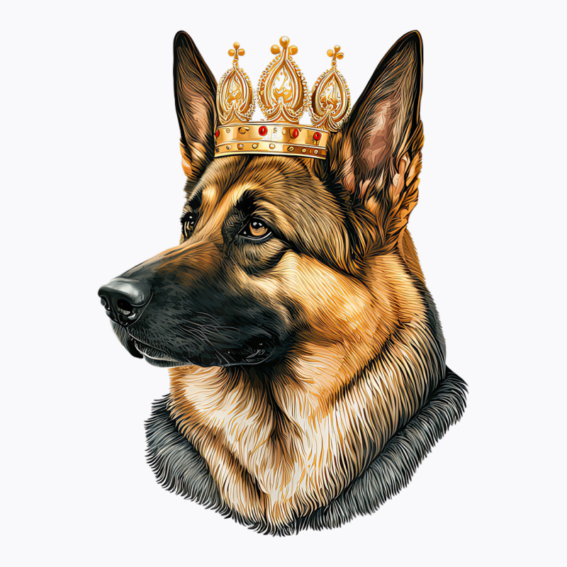 Funny German Shepherd Dog With Golden Crown T Shir T-shirt | Artistshot