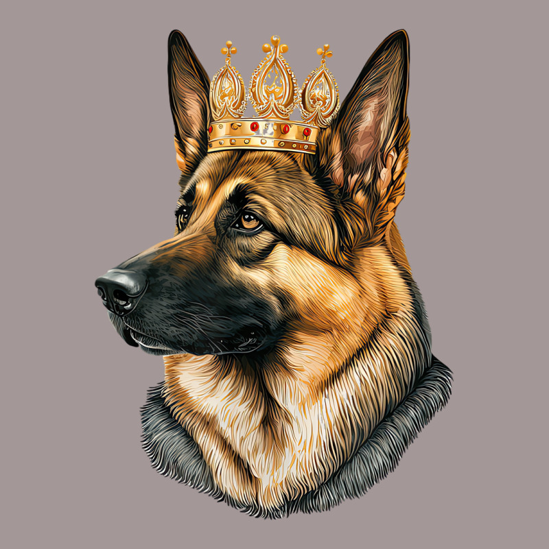 Funny German Shepherd Dog With Golden Crown T Shir Vintage Short | Artistshot