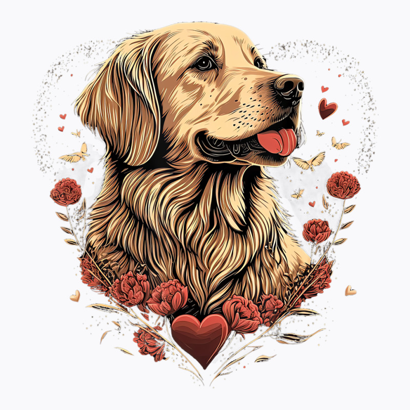 Funny Golden Retriever Dog Valentine Day T Shirt T-shirt | Artistshot