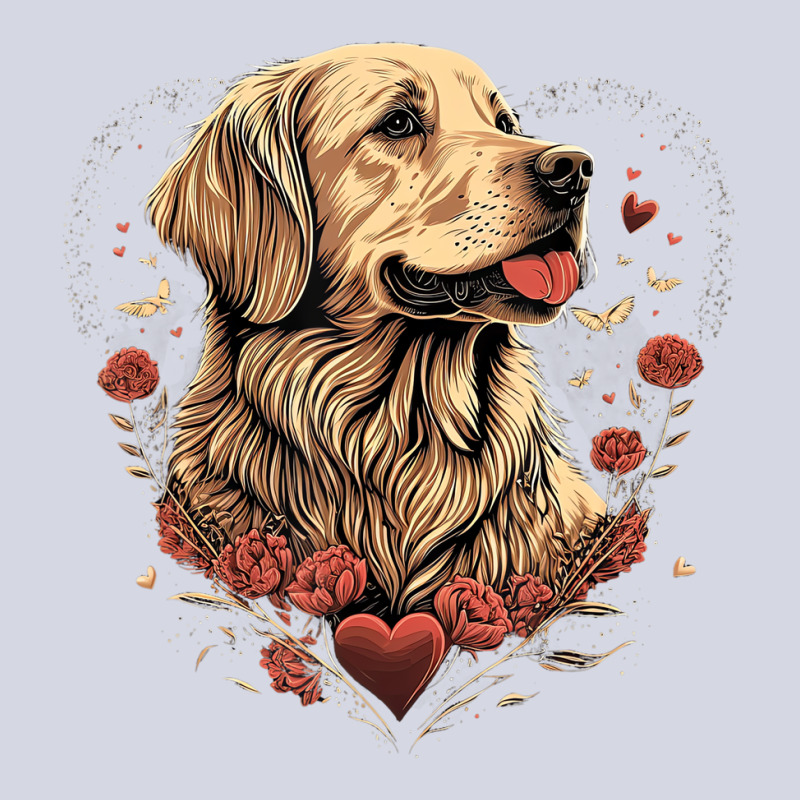 Funny Golden Retriever Dog Valentine Day T Shirt Fleece Short | Artistshot