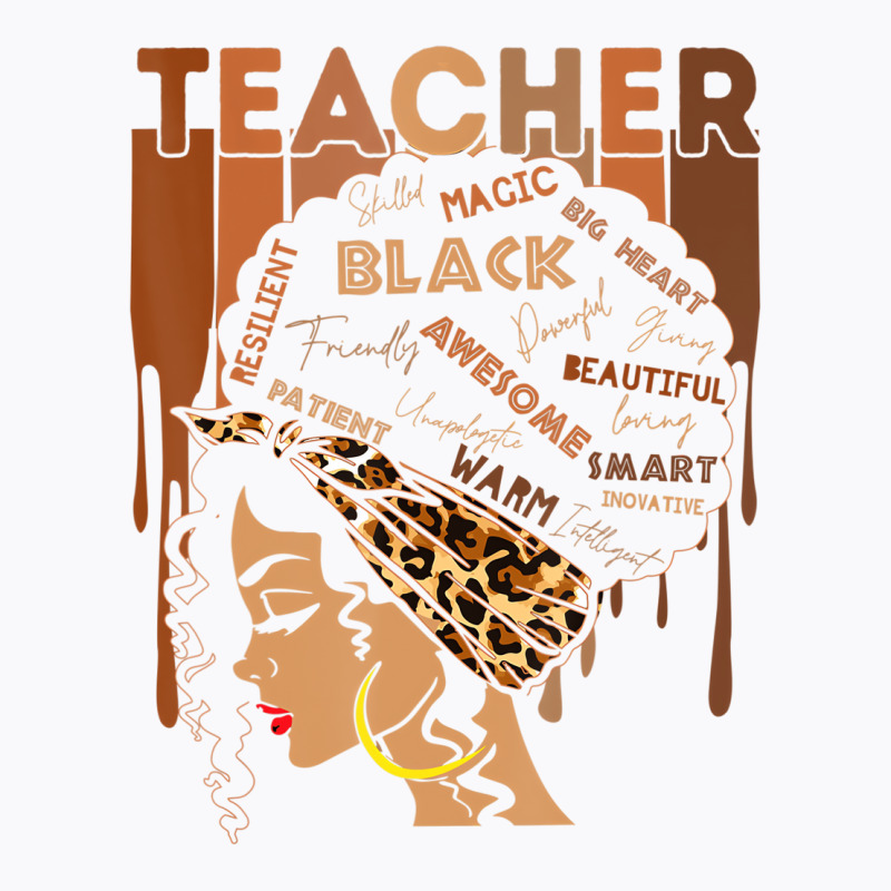 Black Woman Teacher Afro Retro Black History Month T-shirt | Artistshot