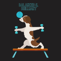 Brittany Dog Funny Fun Gym Workout Balanced & Bril T-shirt | Artistshot