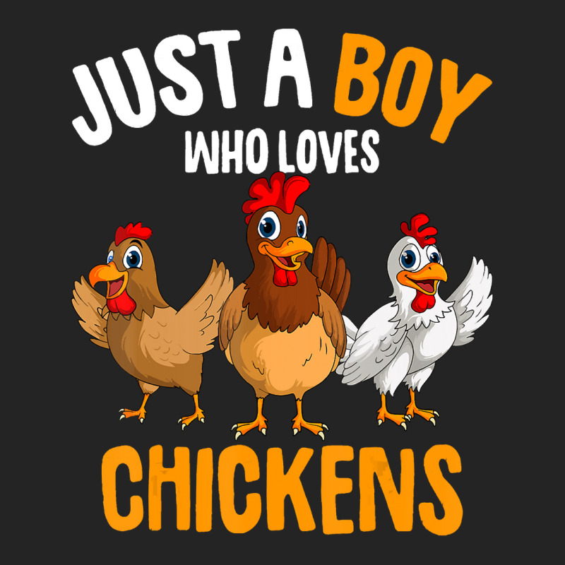 Just A Boy Who Loves Chickens Kids Boys Chicken T 3/4 Sleeve Shirt by tahon | Artistshot