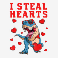 I Steal Hearts Valentines Day Dinosaur Boys Men Lo Graphic T-shirt | Artistshot