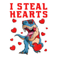 I Steal Hearts Valentines Day Dinosaur Boys Men Lo Crewneck Sweatshirt | Artistshot