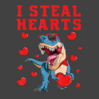 I Steal Hearts Valentines Day Dinosaur Boys Men Lo Vintage T-shirt | Artistshot