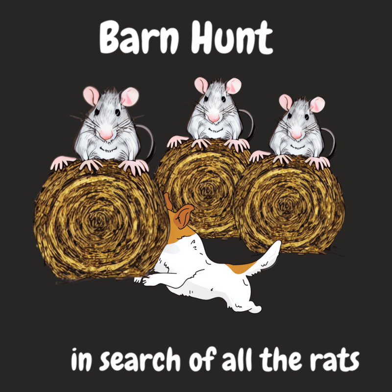 Funny Barn Hunt   In Search Of Rats With Jack Russ Ladies Fitted T-Shirt by eischeid | Artistshot