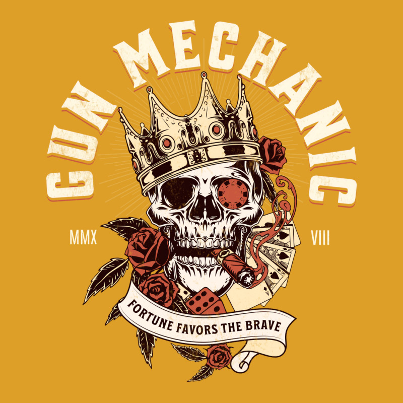 Gun Mechanic Skull With Cigar Design T-shirt | Artistshot