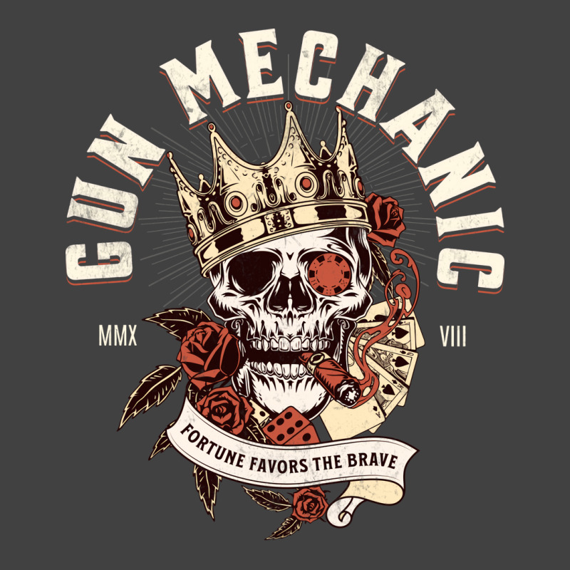 Gun Mechanic Skull With Cigar Design Vintage T-shirt | Artistshot