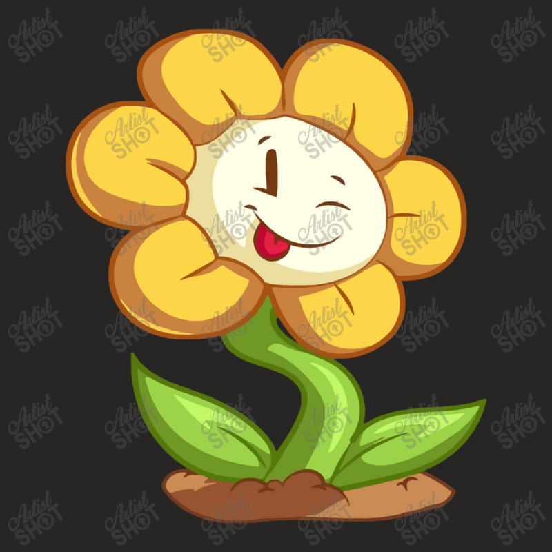 Undertale Smiling Flowey Ladies Fitted T-Shirt by masalembo | Artistshot