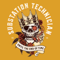 Substation Technician Skull With Cigar Design T-shirt | Artistshot