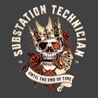 Substation Technician Skull With Cigar Design Vintage T-shirt | Artistshot