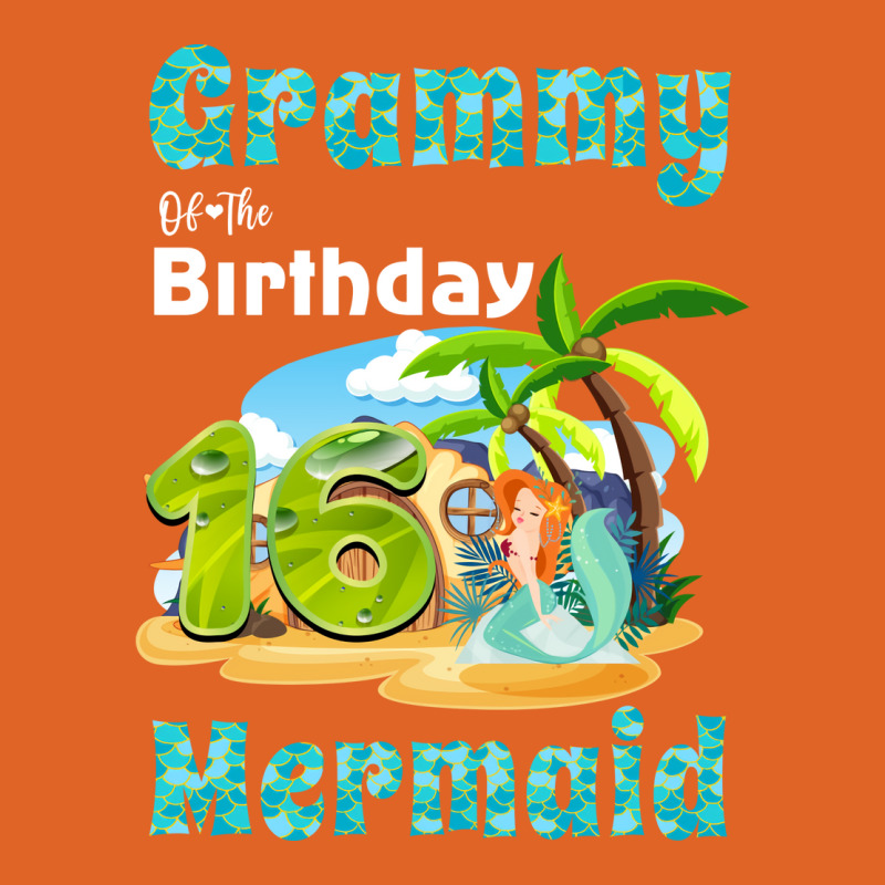 Cute Mermaid Grammy Of The 16th Birthday Retro Unisex Hoodie by zrigkhudeu | Artistshot